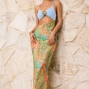 Cut Out Slip Sleeveless Maxi Dress